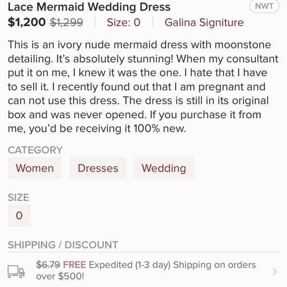 Lace mermaid wedding dress - Picture 8 of 8